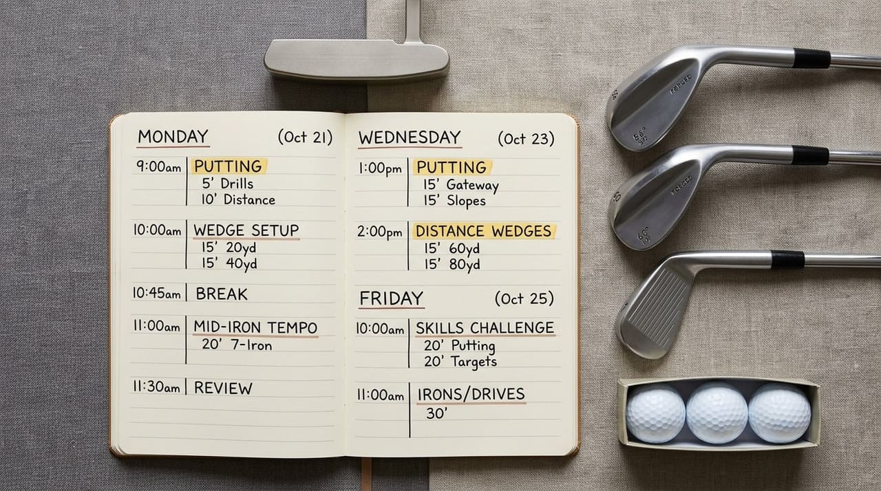 Golf Practice Plan: The Weekly Schedule That Lowers Handicaps